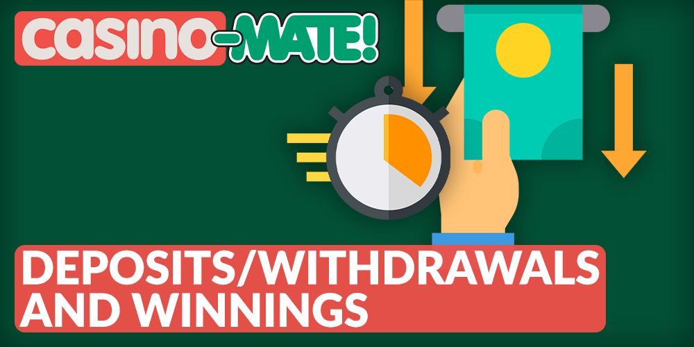 conditions and time of withdrawal in the Casino Mate