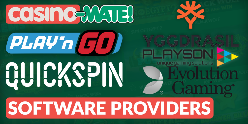 gambling software developers who cooperate with Casino Mate