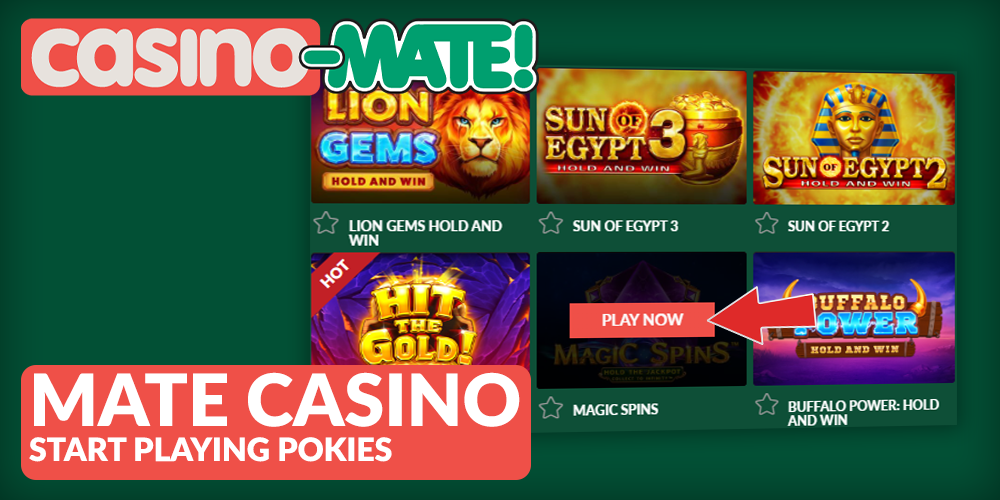 How to Start playing pokies at Casino Mate