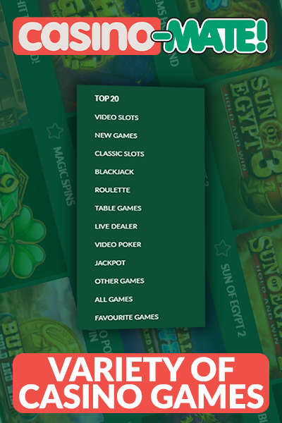 List of Casino Mate game categories