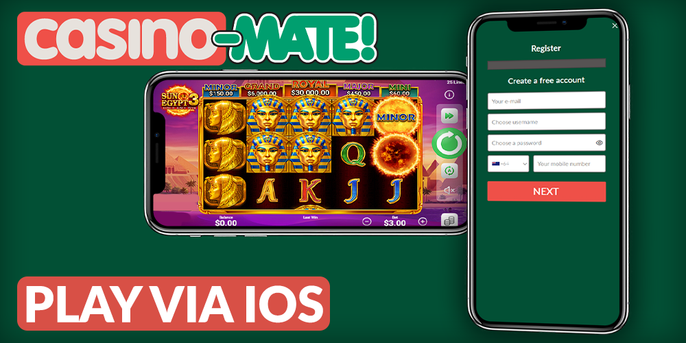 How to start playing Casino Mate gambling on iOS devices