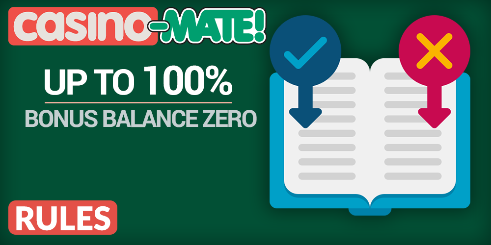 wagering rules at Casino Mate