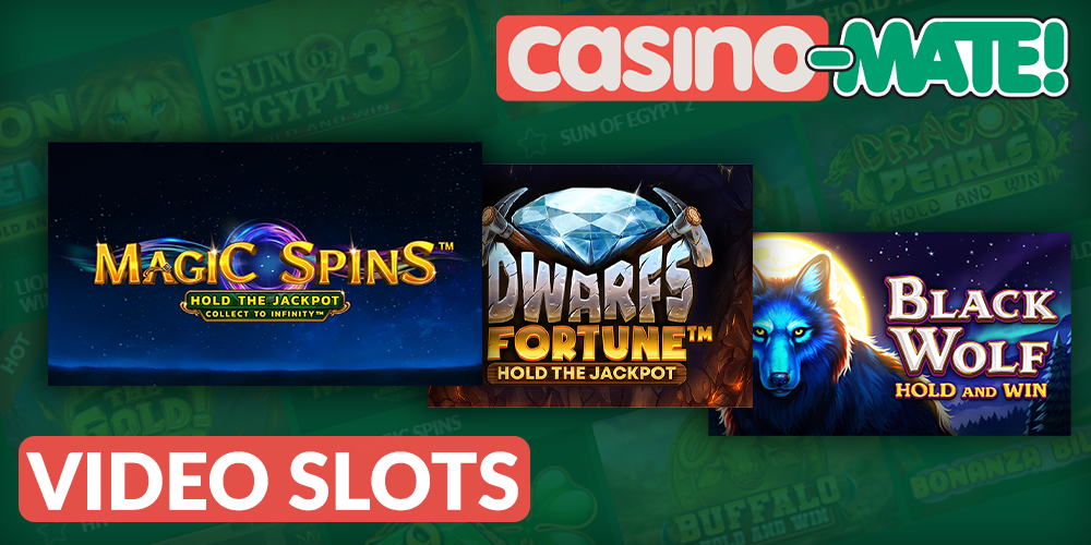 Magic Spins, Dwarfs Fortune and other video slots at Casino Mate